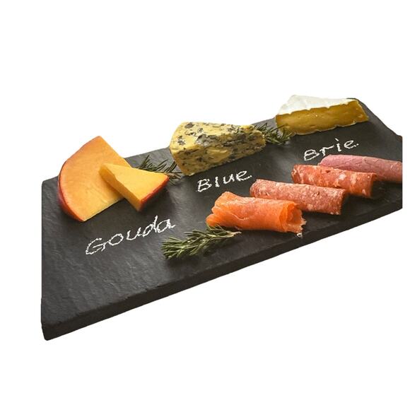 Crofton Slate Serving Board 12 X 8, Includes: Chalk Writing Pencil Charcuterie - Picture 4 of 6